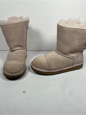 Ugg Girls Boots 1100492k Bailey Bow Baby Pink Size 3